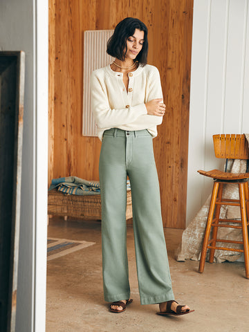 Stretch Terry Harbor Pant - Coastal Sage