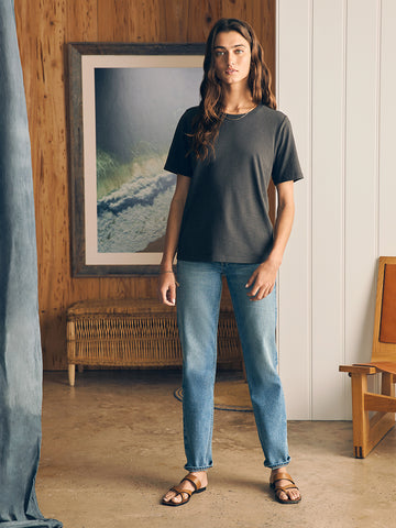 Sunwashed Crew Tee - Washed Black
