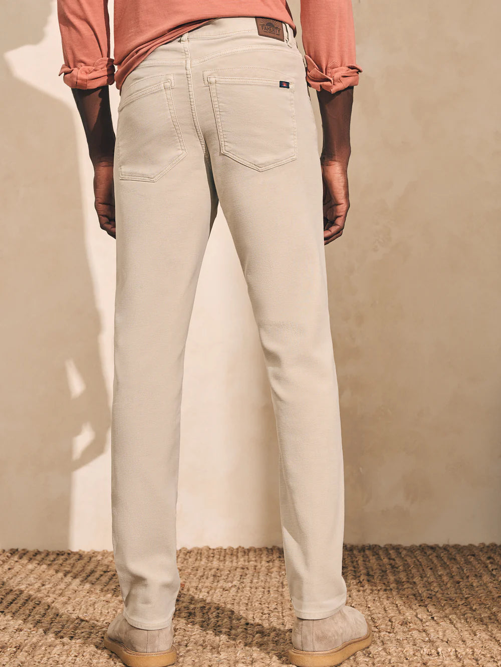 Stretch Terry 5 Pocket - Stone - (32&quot; Inseam)