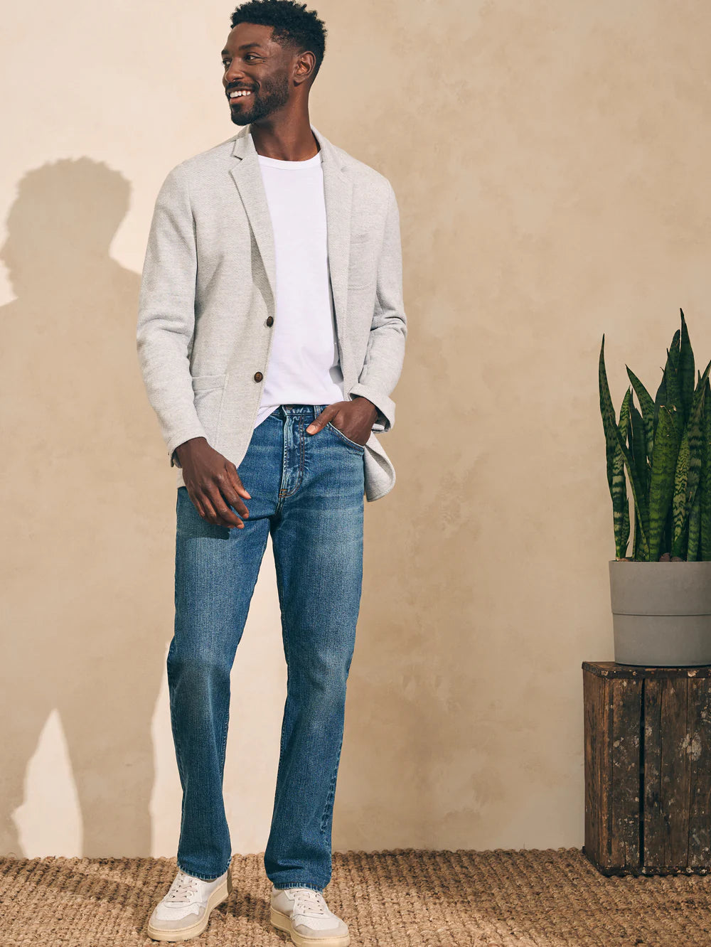 Inlet Knit Blazer - Heather Grey