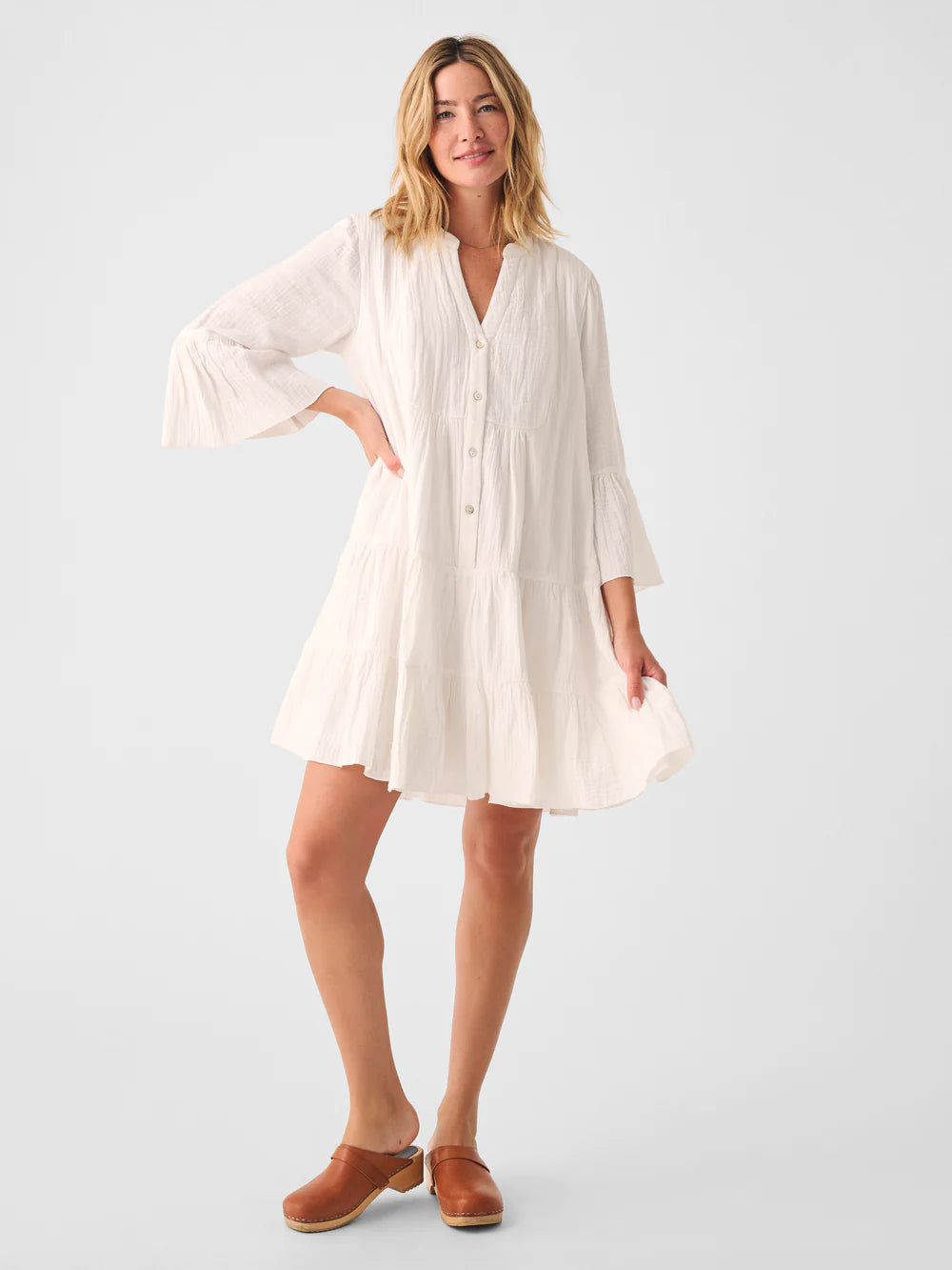 Dream Cotton Gauze Kasey Dress - White