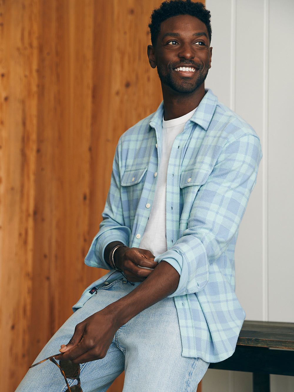 Legend™ Sweater Shirt  - Clearwater Coastal Plaid