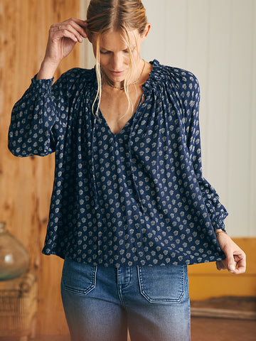 Emery Blouse - Lotus Floral Print
