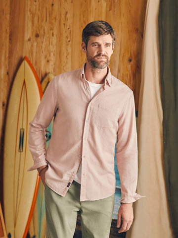 Sunwashed Chambray Shirt - Coastal Mauve