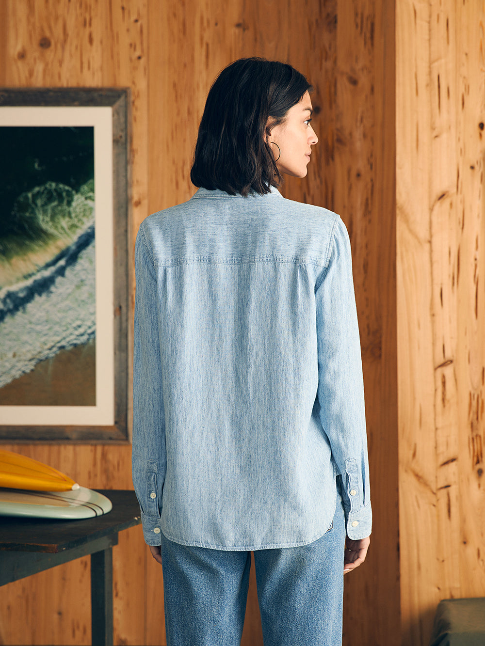 The Tried and True Shirt by Faherty in Mid Wash