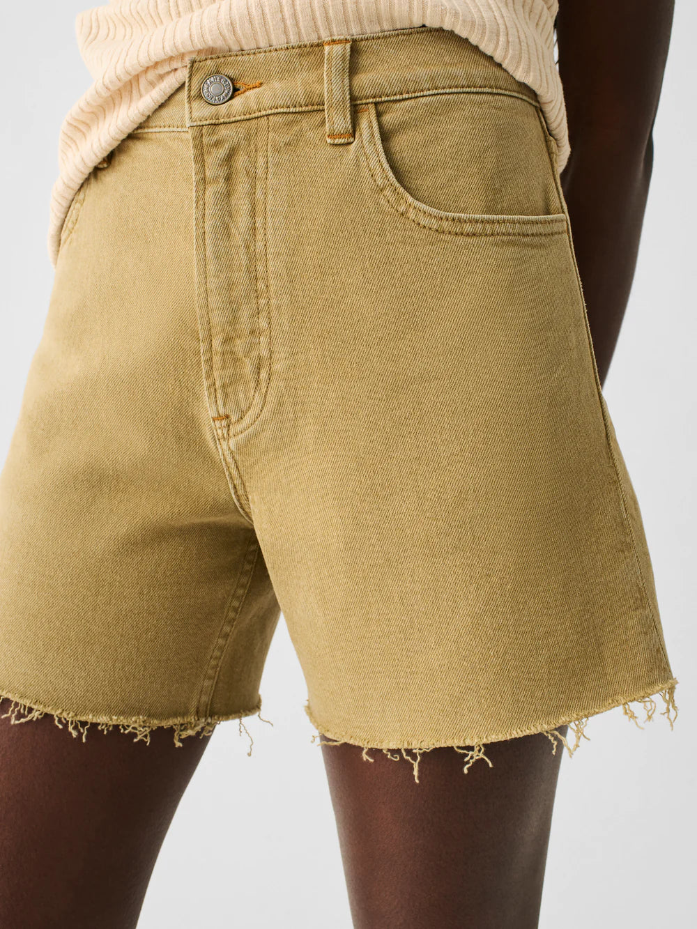 Gold denim shorts 2025