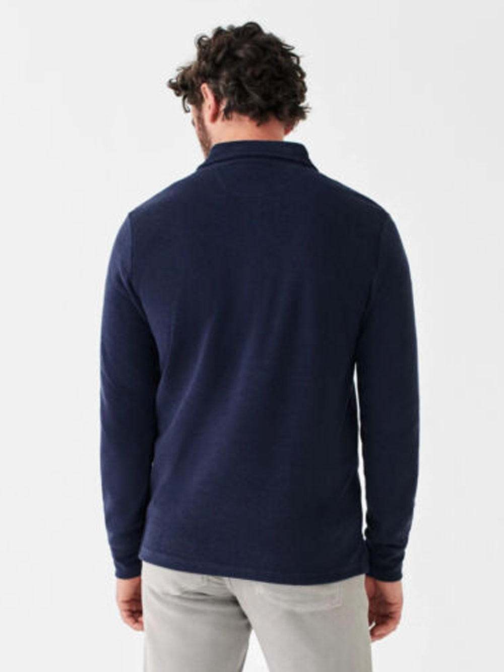 Towel Terry Ls Polo - Fall Navy