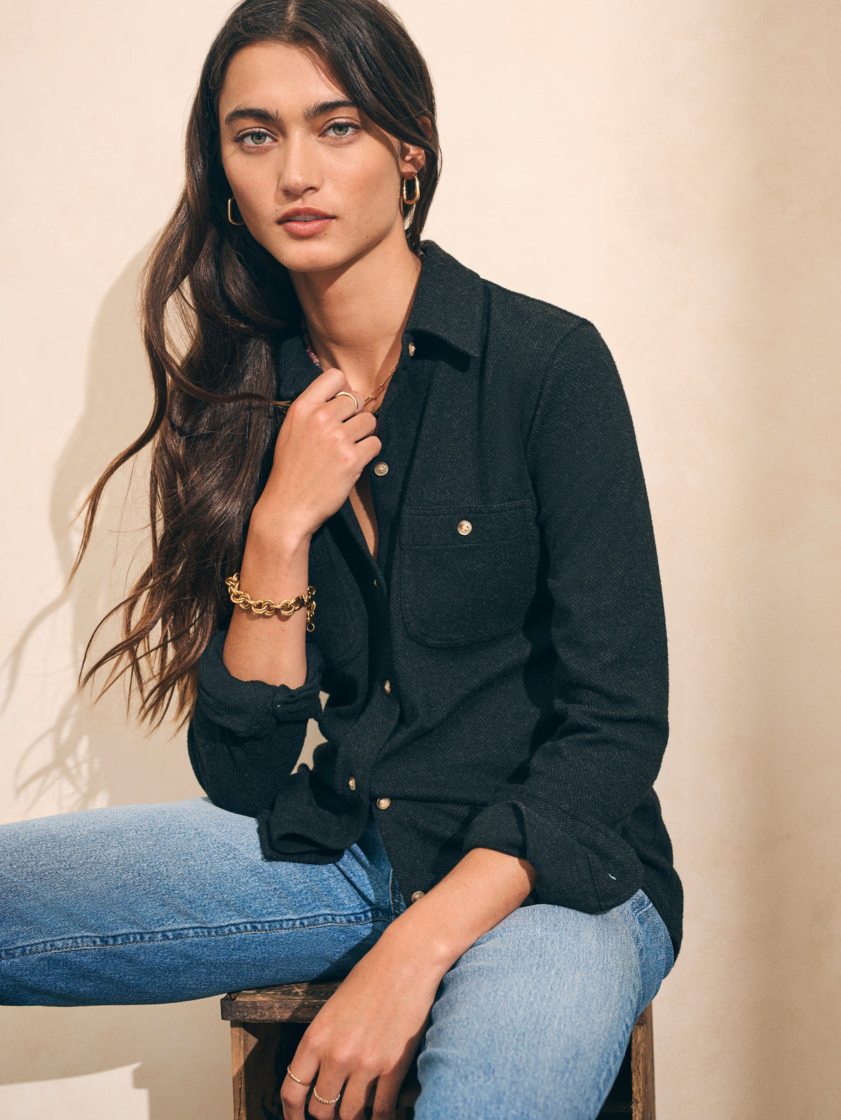 Legend Sweater Shirt - Heathered Black Twill