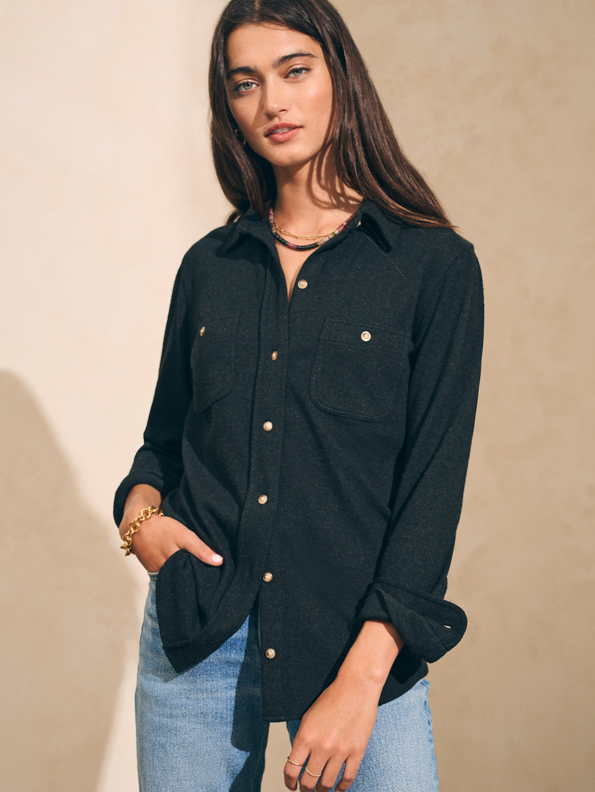 Legend Sweater Shirt - Heathered Black Twill