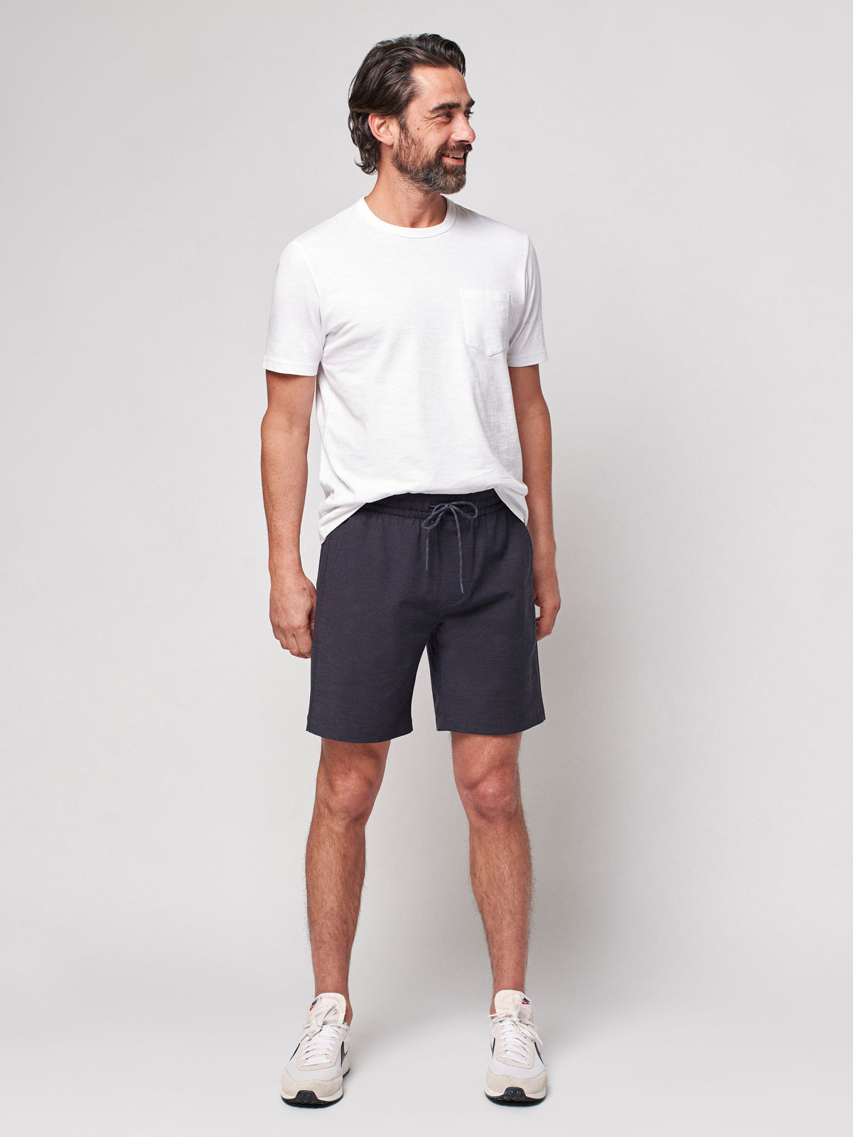 Drawstring All Day Shorts - Charcoal - (8&quot; Inseam)