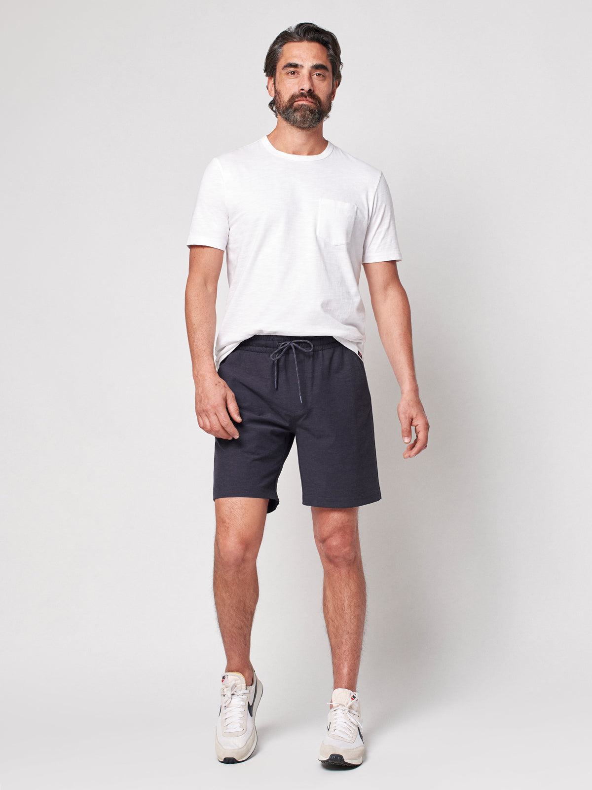 Drawstring All Day Shorts - Charcoal - (8&quot; Inseam)