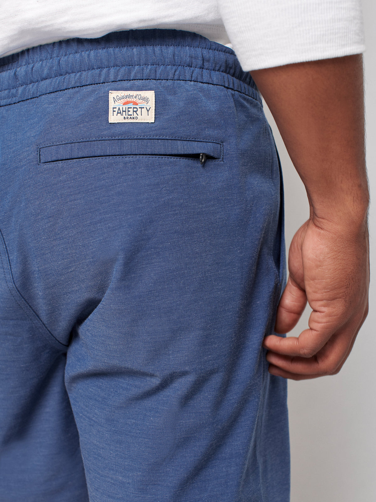 Drawstring All Day Shorts - Navy - (8&quot; Inseam)