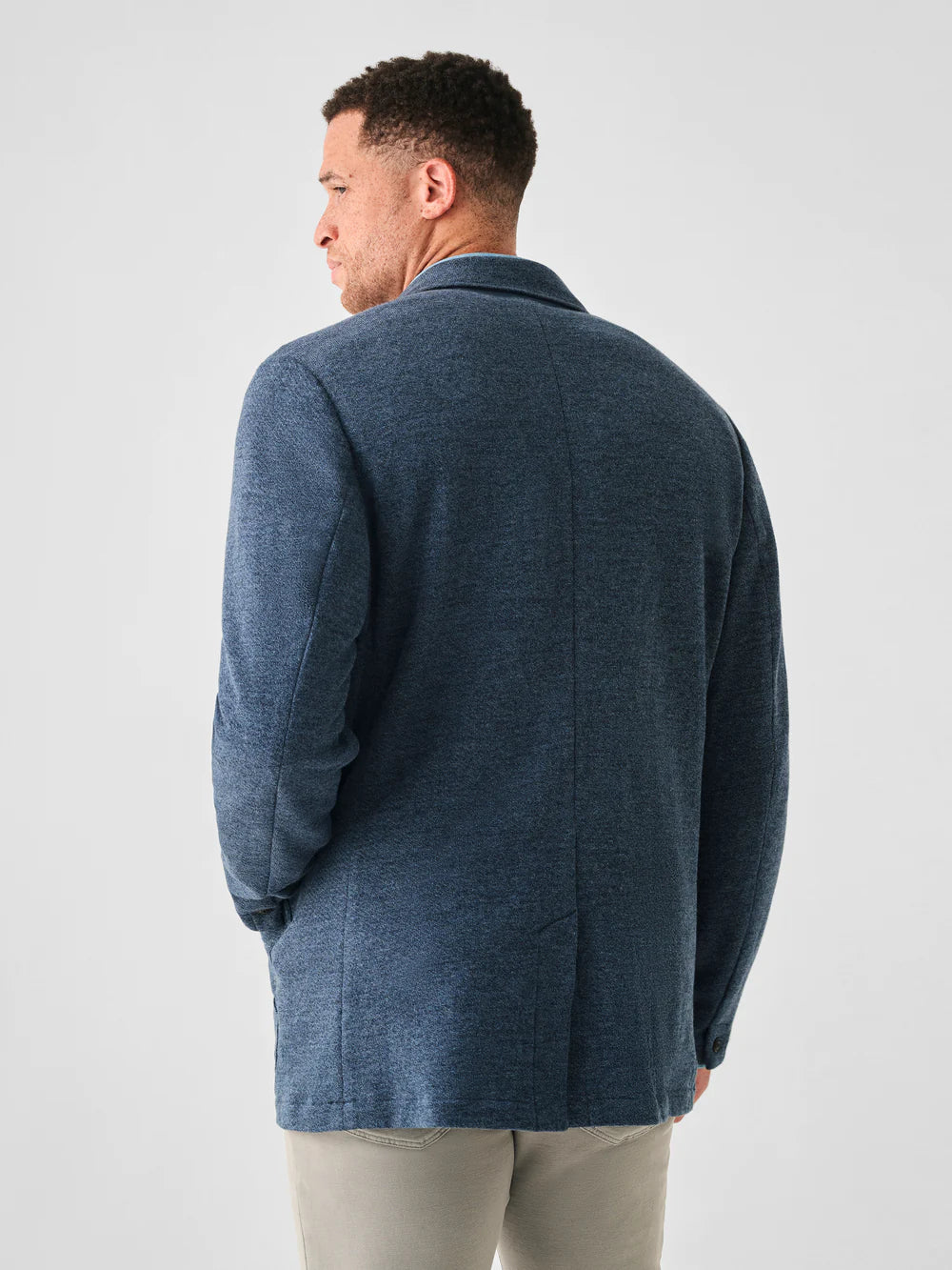 Inlet Knit Blazer - Deep Navy Melange