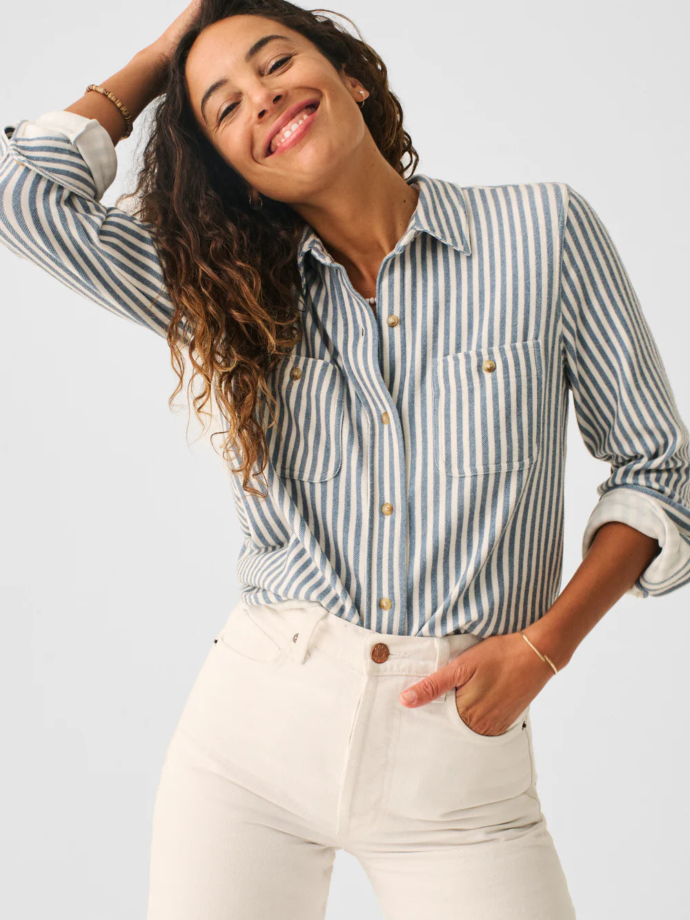 Legend Sweater Shirt - Navy Blazer Stripe