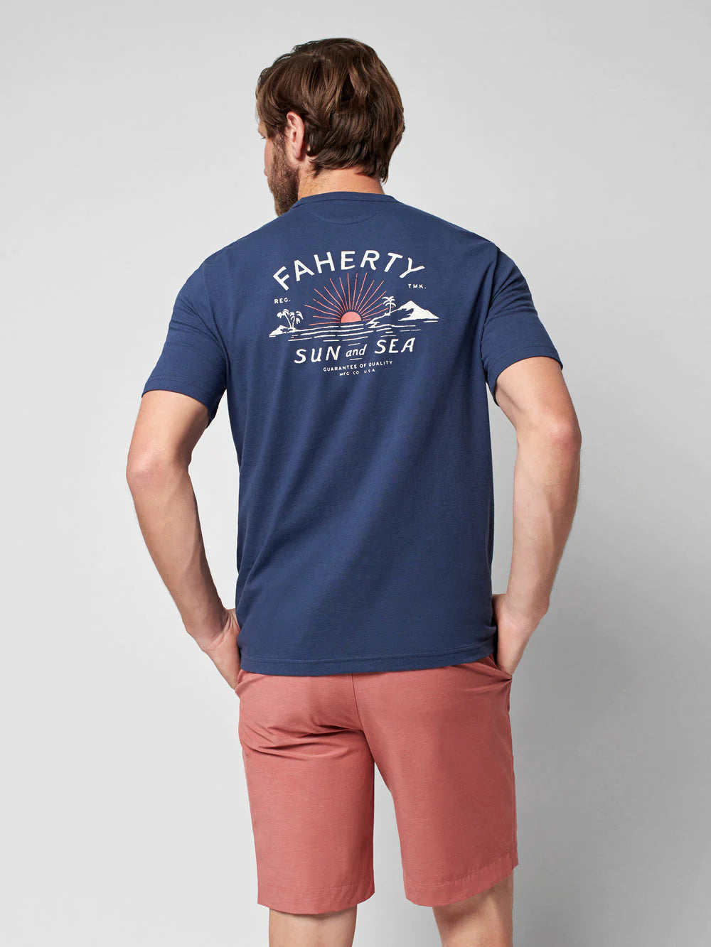 Graphic Sun and Sea Tee - Blue Nights
