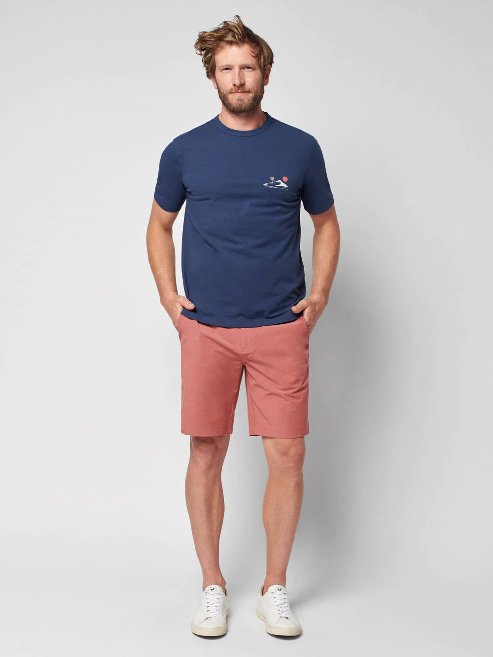 Graphic Sun and Sea Tee - Blue Nights