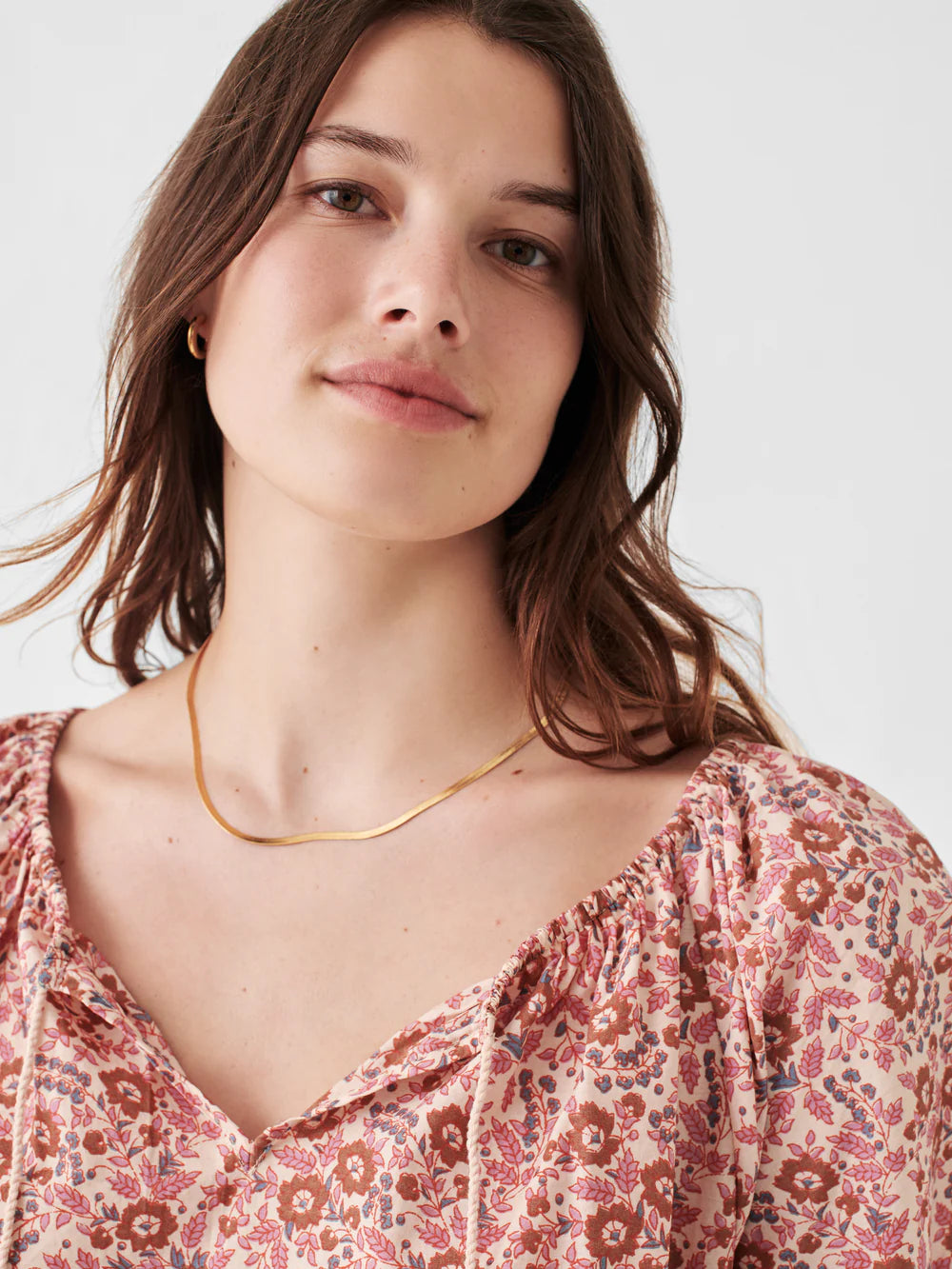 Florence Top - Earth Block Print