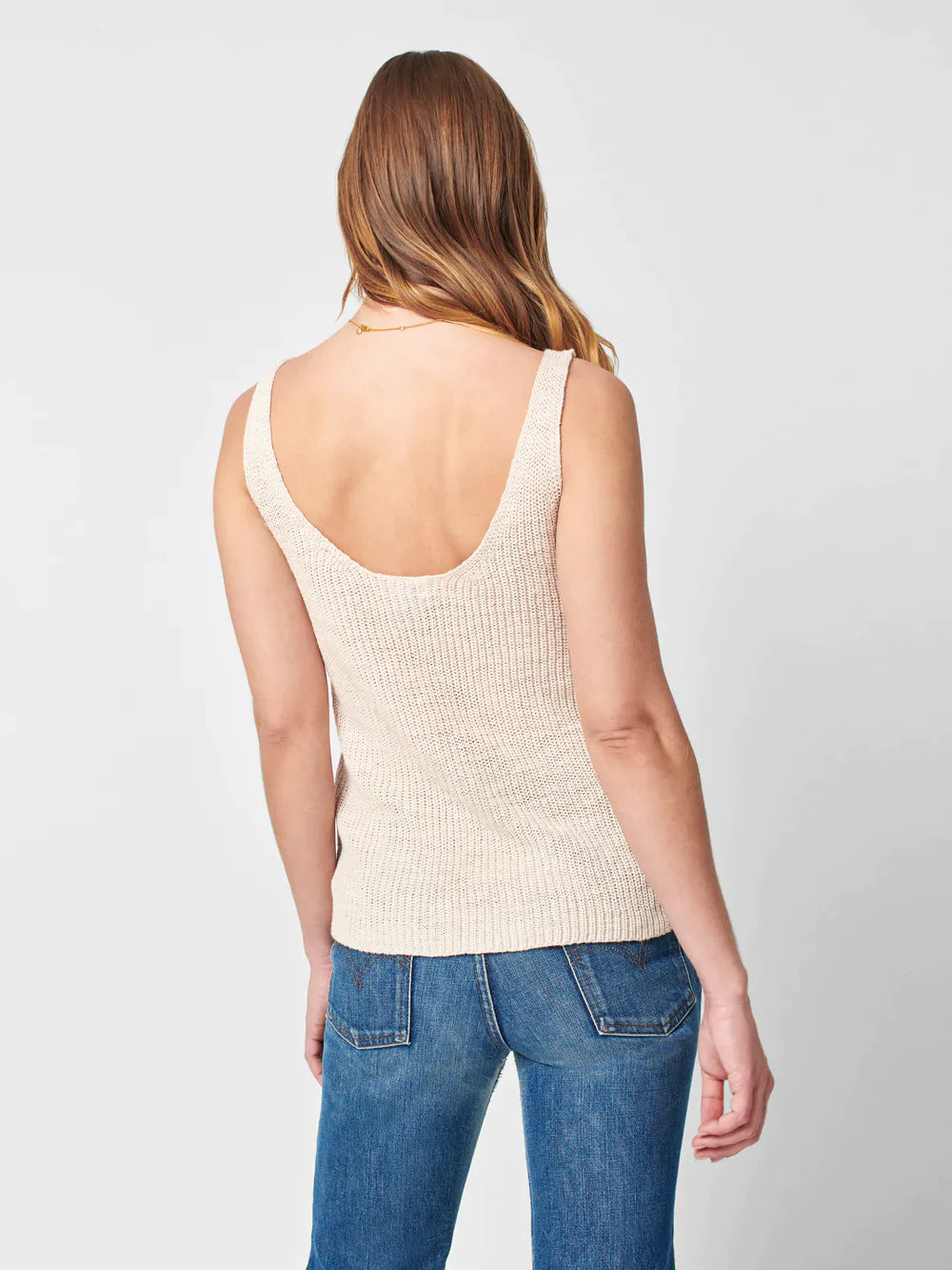 Miramar Linen Tank - Natural