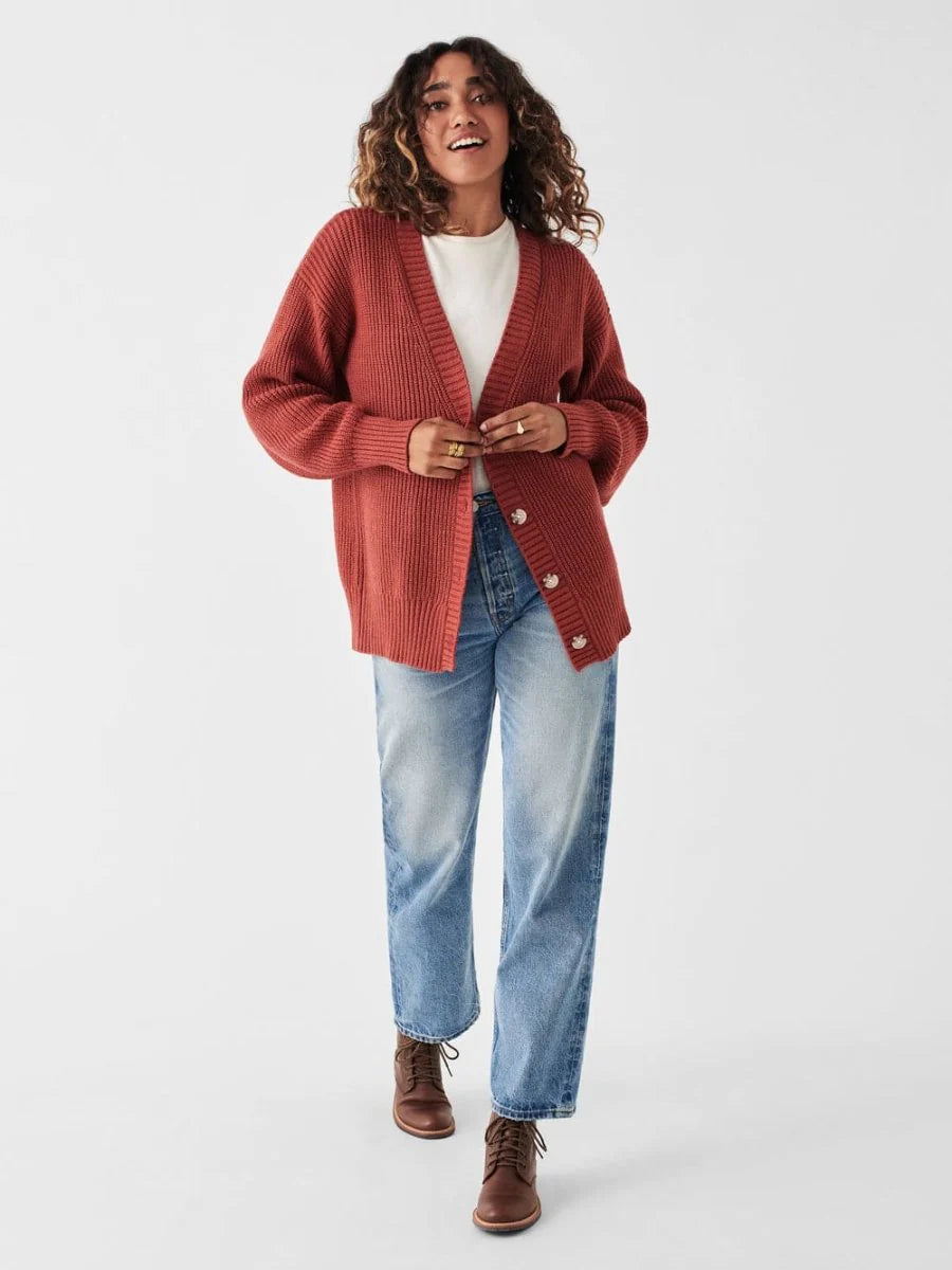 Women's cotton boyfriend sales cardigan